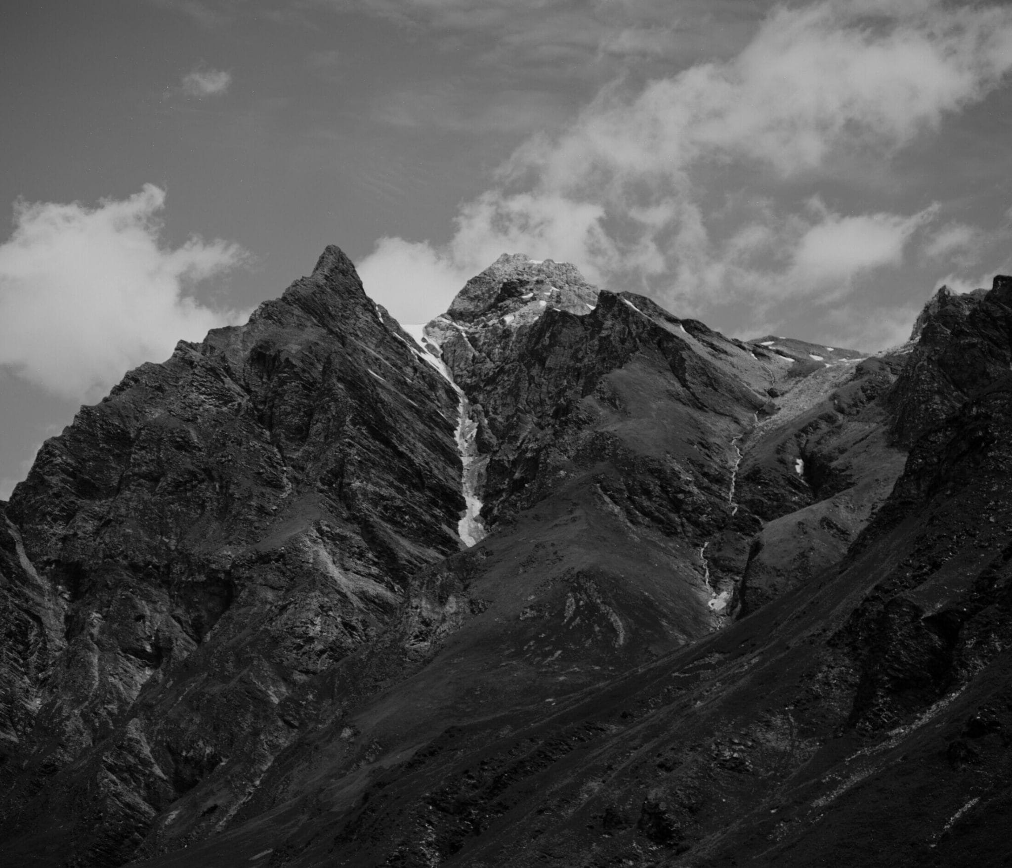 a view of the side of a mountain